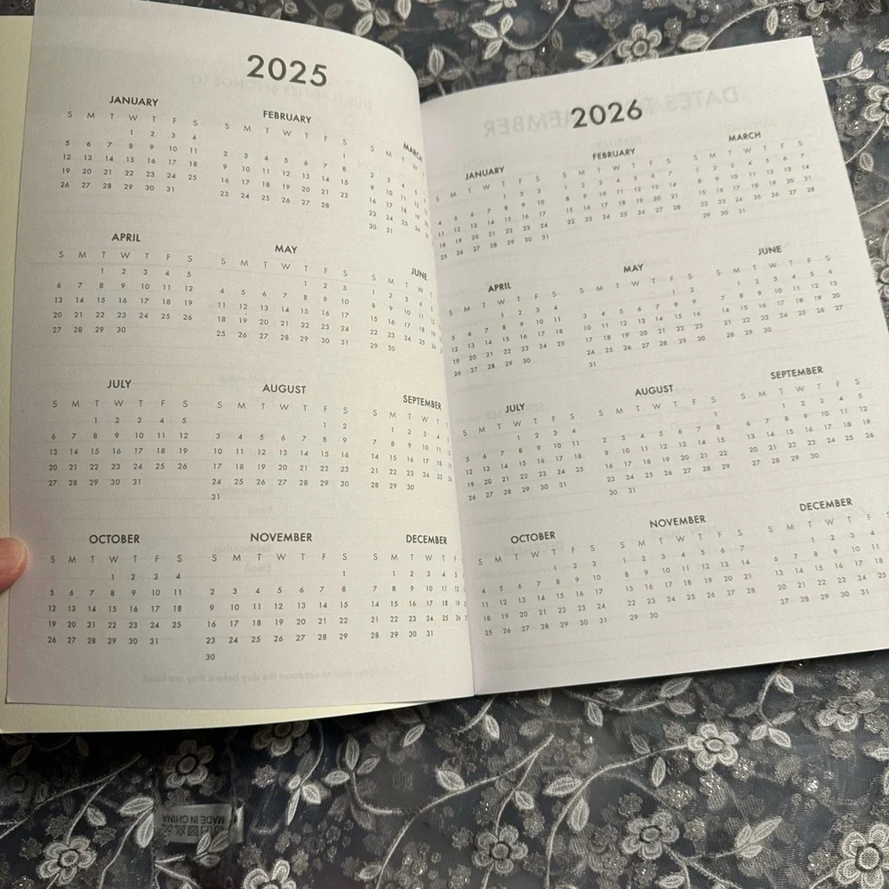 2025 - 2026 Monthly Planner Measures 9 1/2 X 7 Soft Cover